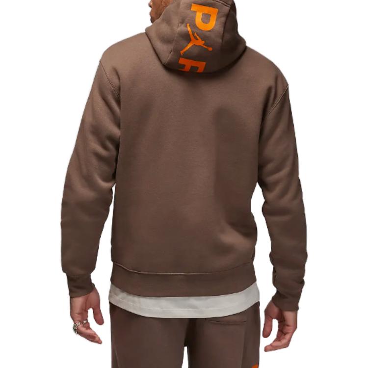 Air Jordan x Paris Saint-Germain Logo Pullover Hoodie 'Brown' DZ2923-274