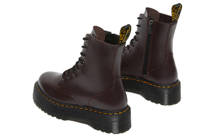 Dr. Martens Jadon Boot Smooth Leather Platforms 'Burgundy' 27311626