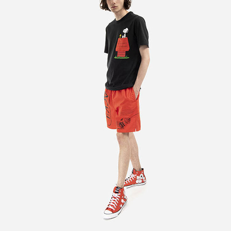 Converse x Peanuts Pocket T-Shirt Asia Sizing 'Black' 10024374-A01