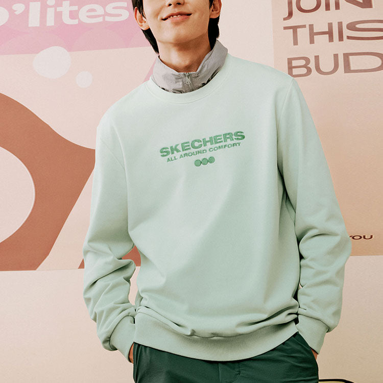 Skechers Gradient Letter Crew Sweatshirt 'Green White' L423U054-03K2