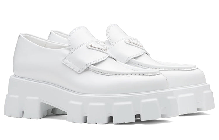 (WMNS) PRADA Brushed Leather Pointy Monolith Loafers 'White' 1D663M_055_F0009_F_055