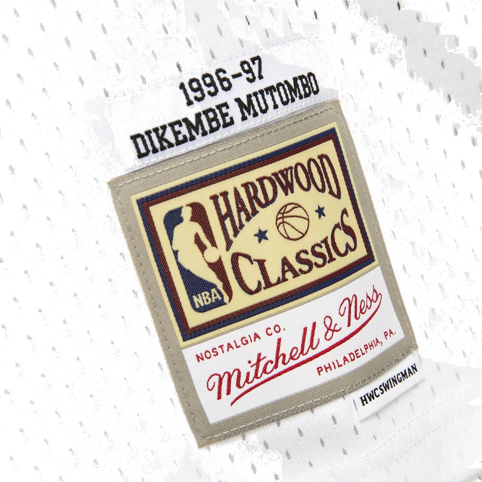 Mitchell & Ness x NBA Atlanta Hawks 1996-97 Swingman Jersey 'Dikembe Mutombo 55' SMJYSB20009-AHAWHIT96DMO