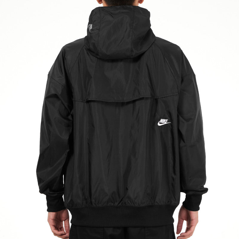 Nike Embroidered Logo Sports Woven Hooded Jacket Autumn 'Black' DM7924-010