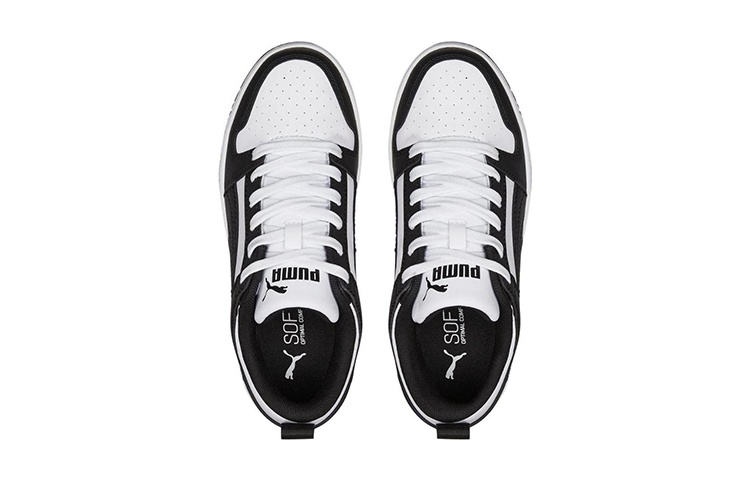 (GS) PUMA Rebound Lay-Up Lo 'White Black' 370490-16