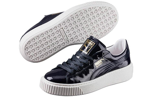(WMNS) PUMA Basket Platform Patent Peacoat 363314-03