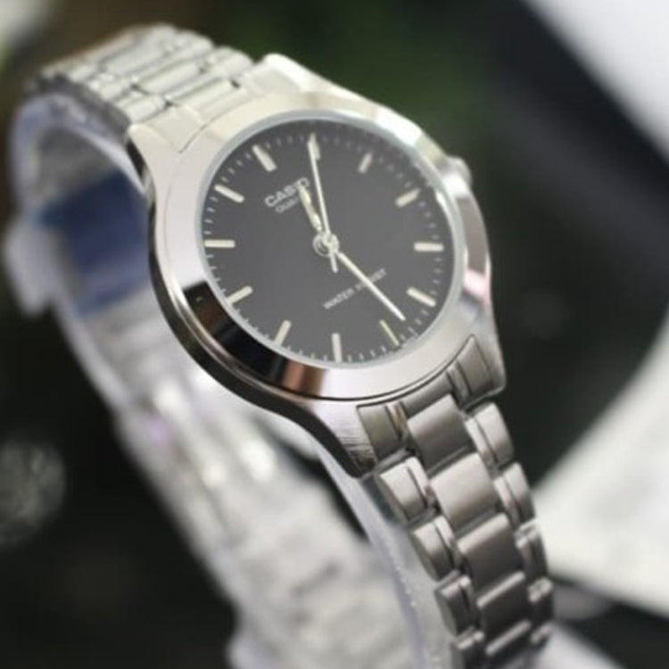 CASIO Quartz Waterproof Black Analog LTP-1128A-1ARDF