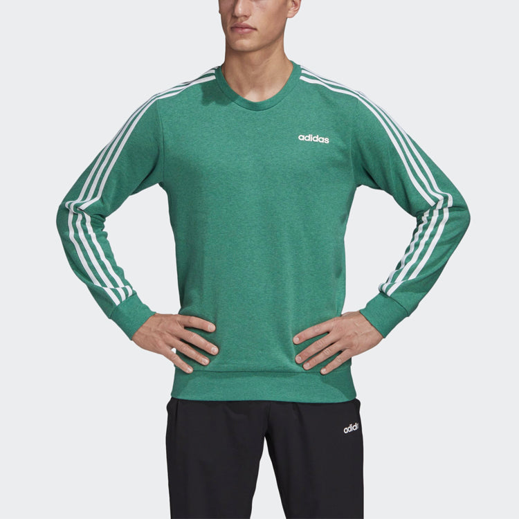 adidas Men's E 3s Crew Ft Terry Sweatshirt Green FM6046