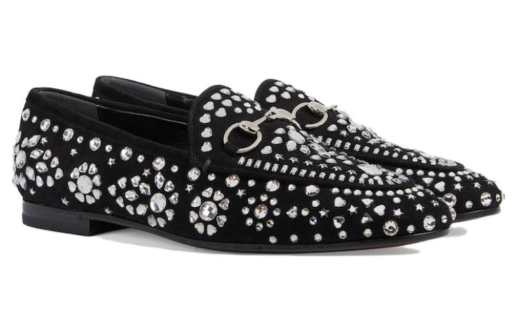 (WMNS) Gucci Jordaan 'Black Suede' 757751-CA1M0-1000