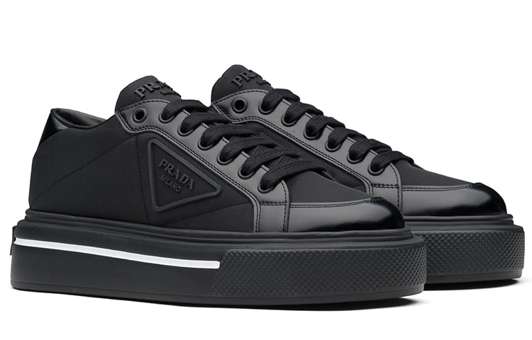 (WMNS) PRADA Macro Re-nylon And Brushed Leather Sneakers 'Black' 1E661M_3LF5_F0632_F_045