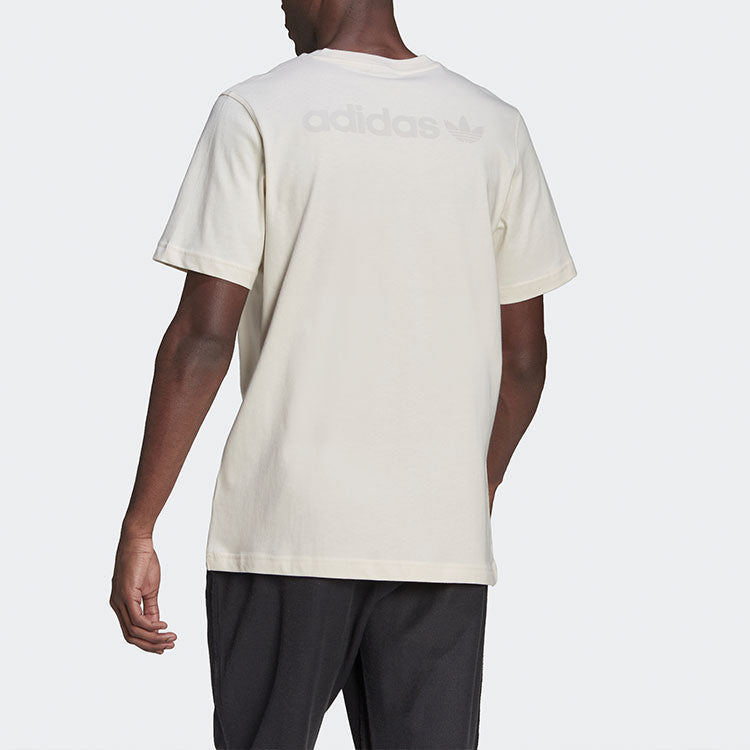adidas originals Logo Round Neck Pullover Short Sleeve White HP0443
