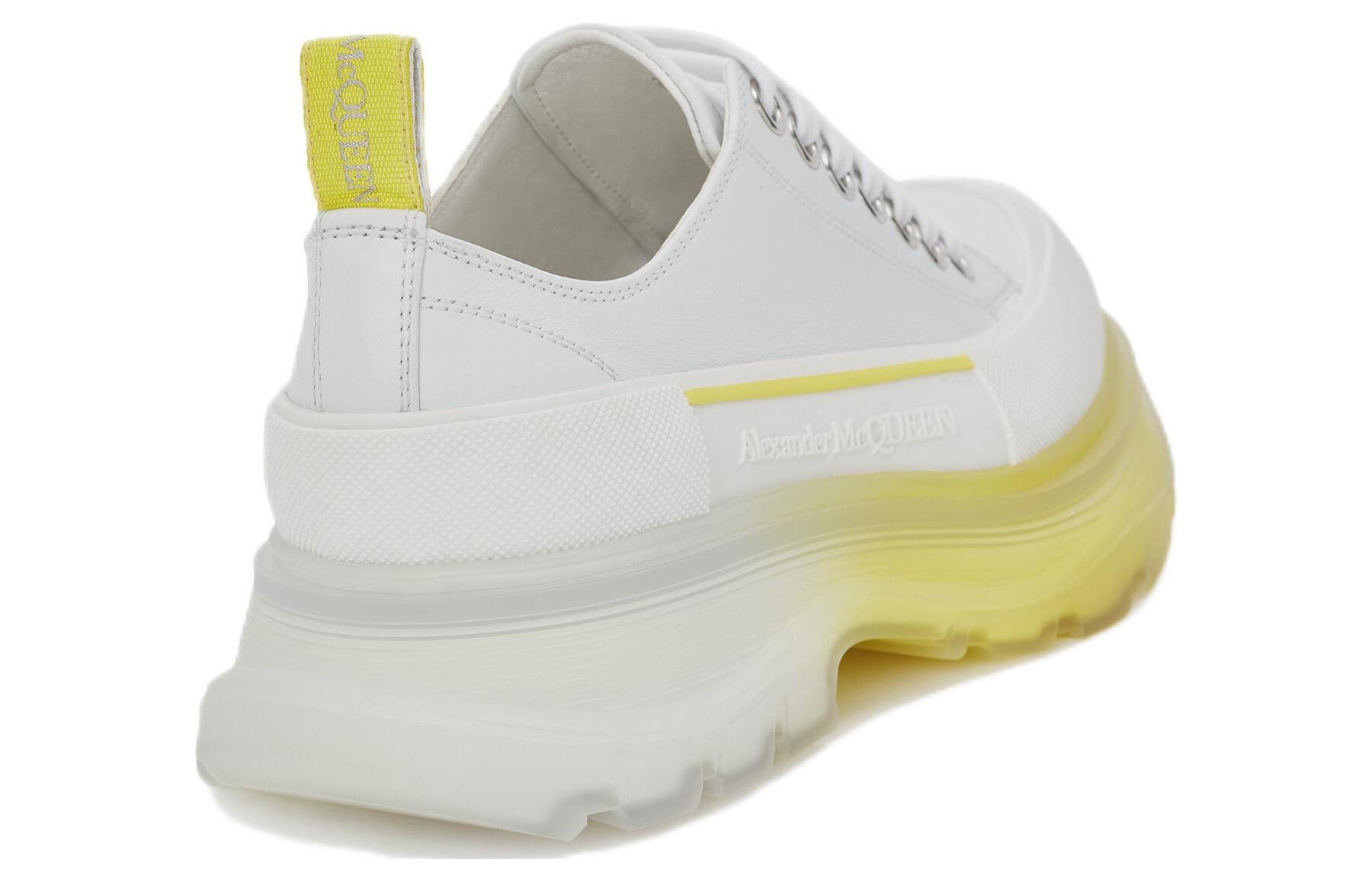 (WMNS) Alexander McQueen Tread Slick Sneakers 'Yellow White' 702042WHZ6E8943