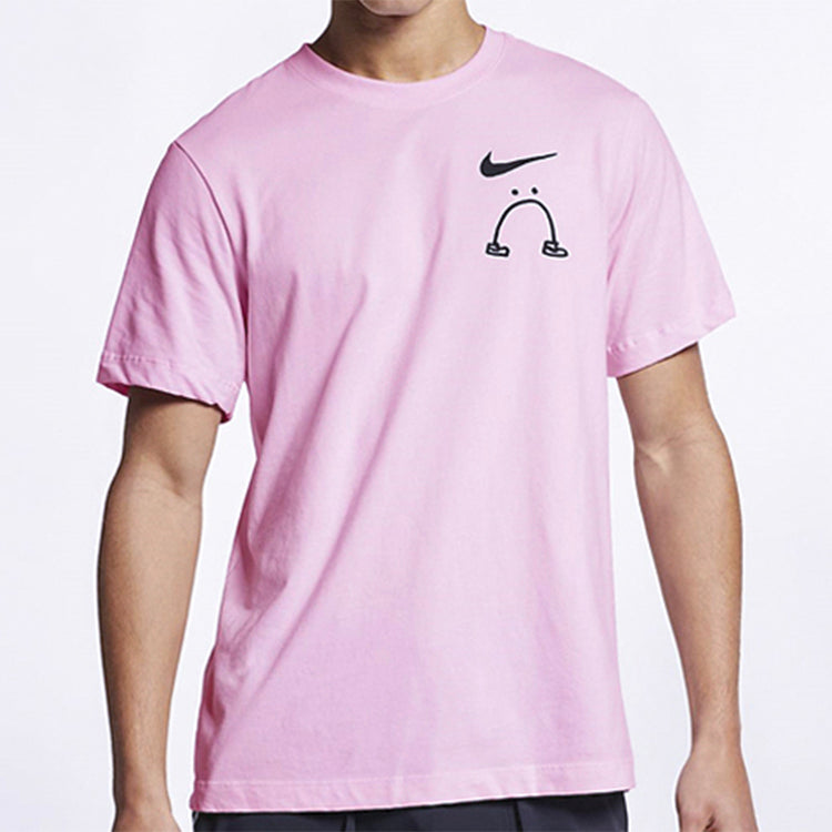 Nike I Can 't Feel My Legs Solgan Sports TEE Men Pink/Red CK9460-663