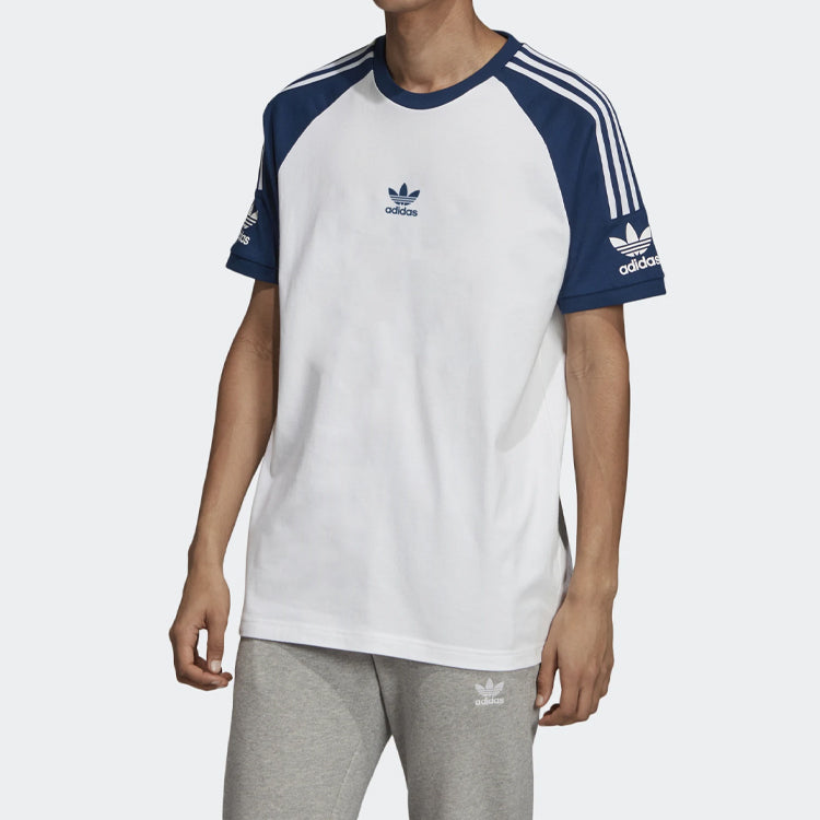 adidas originals Classic Logo Athleisure Casual Sports raglan sleeve Short Sleeve White FL8918