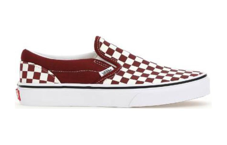 (GS) Vans Classic Slip On CheckerBoard Shoes 'Red White' VN0A4UH899G