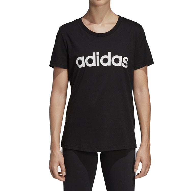 (WMNS) adidas Sports Stylish Short Sleeve 'Black White' DP2361