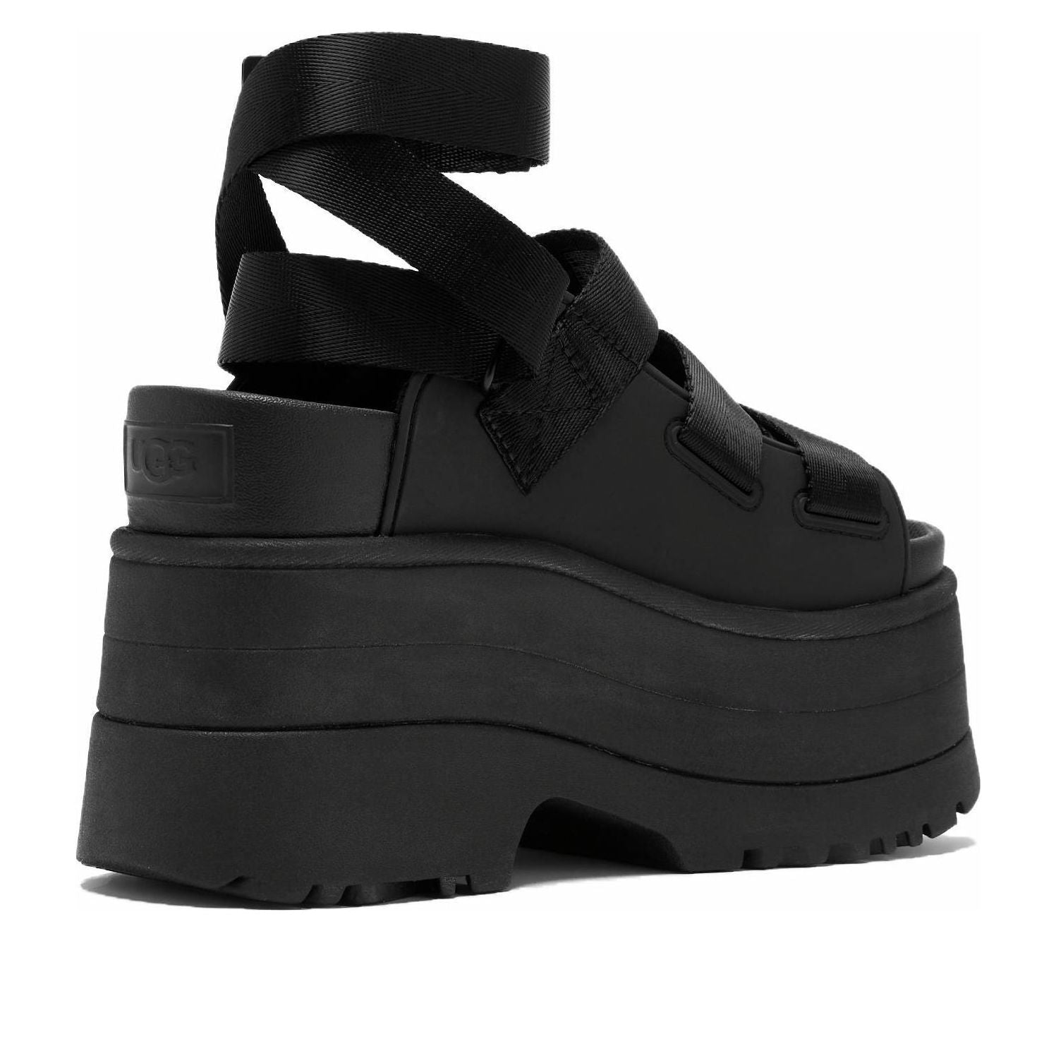 (WMNS) UGG GoldenRise Platform Sandals 'Black' 1167431-BLK