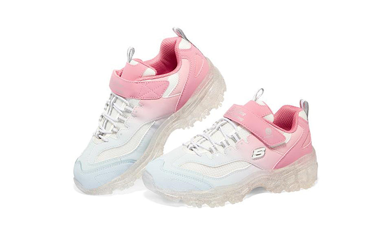 (GS) Skechers Ice D'lites 'White Pink' 302557L-LBPK