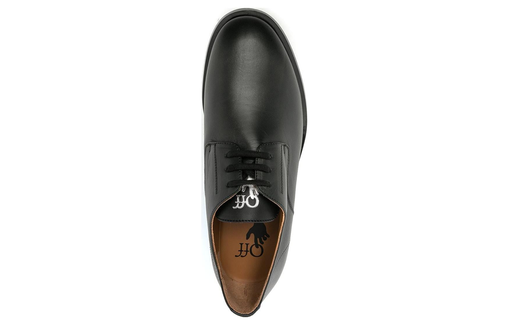 Off-White Contrasting-Sole Derby Shoes 'Black Blue' OMIF008F21LEA0011045