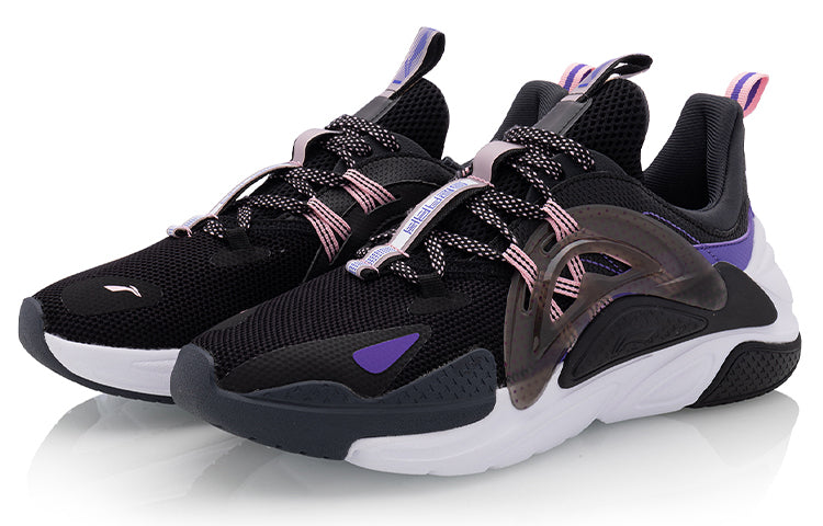 (WMNS) Li-Ning XingHuo Sport Leisure 'Black Purple' AGLQ066-5
