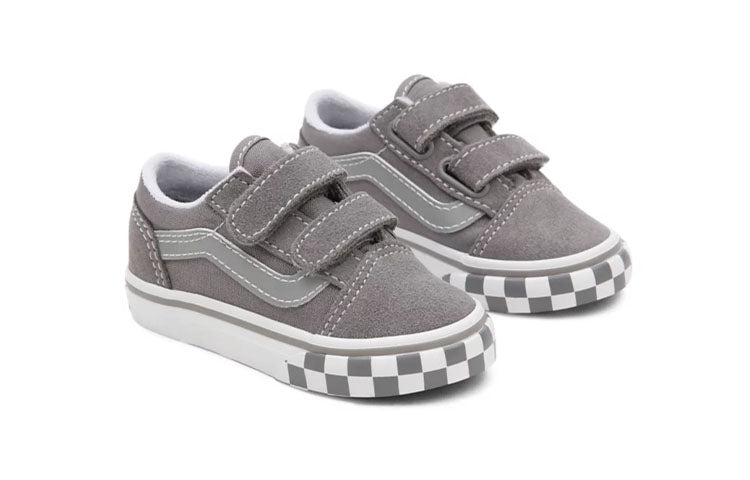 Vans Toddler Reflective Sidestripe Old Skool Velcro 'Gray White' VN000D3YAC1