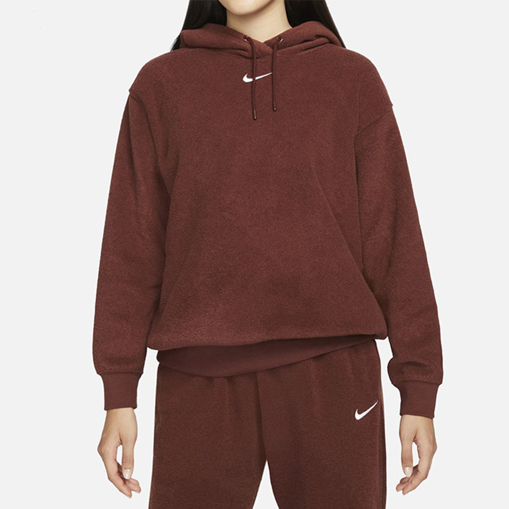 (WMNS) AS W Nike Sportswear ESSNTL PLSH Hoodie BRONZE ECLIPSE DD5119-273
