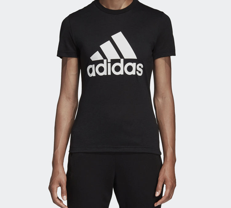 (WMNS) adidas Logo Alphabet Printing Sports Short Sleeve Black DY7732