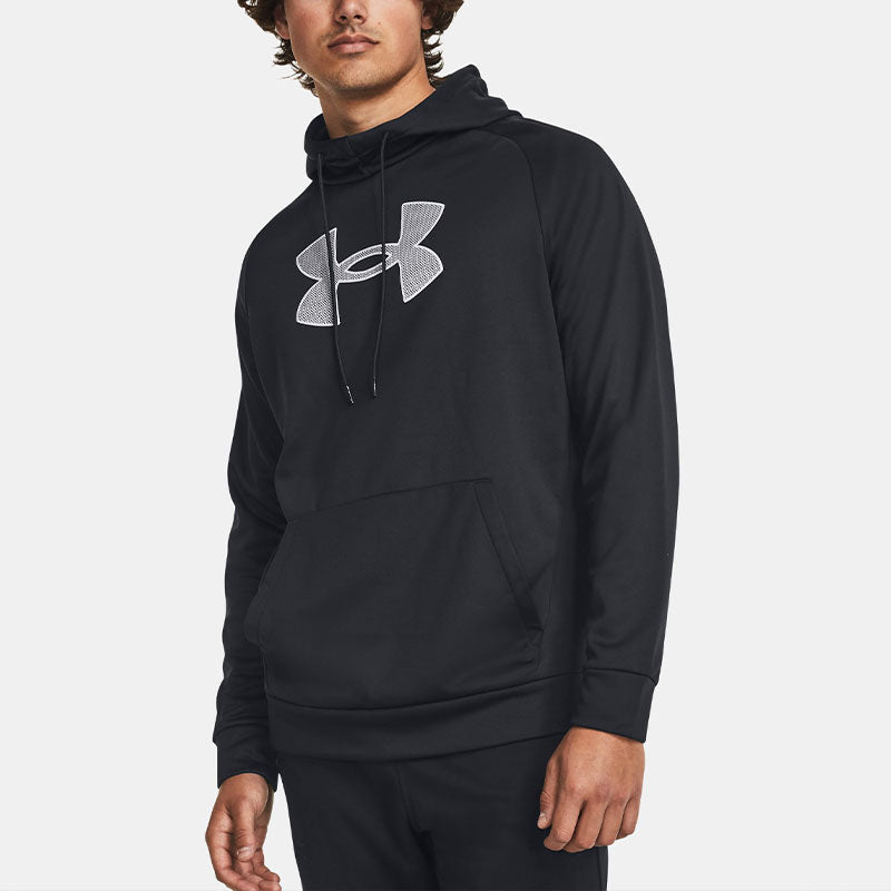 Under Armour Fleece Logo Hoodie 'Black Grey' 1379854-001