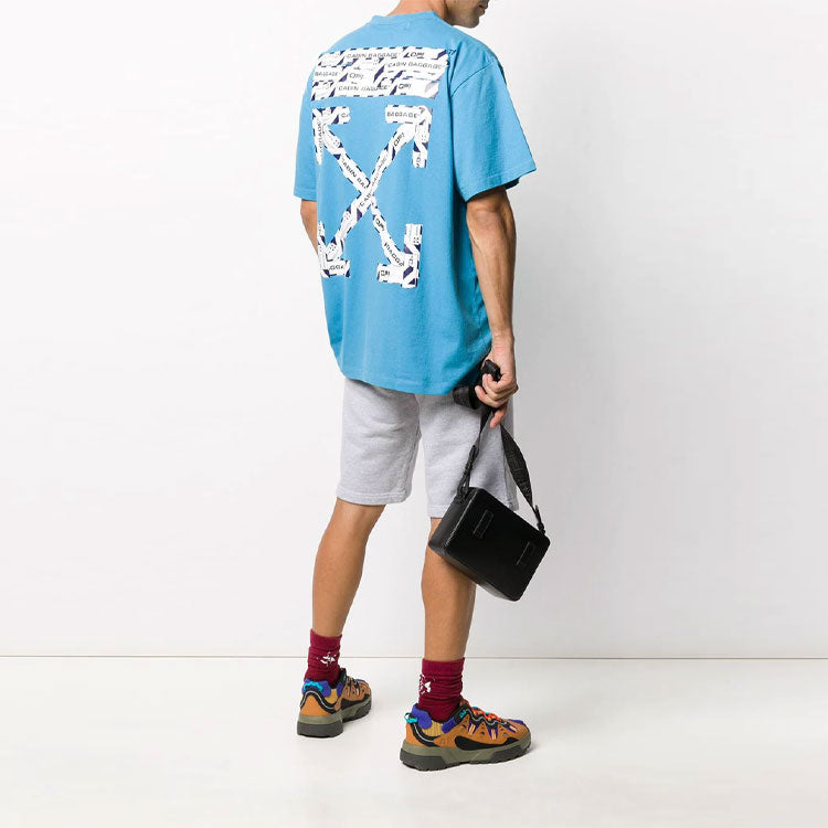 Off-White SS20 Airport Tape Print For Men Blue OMAA038S201850033088