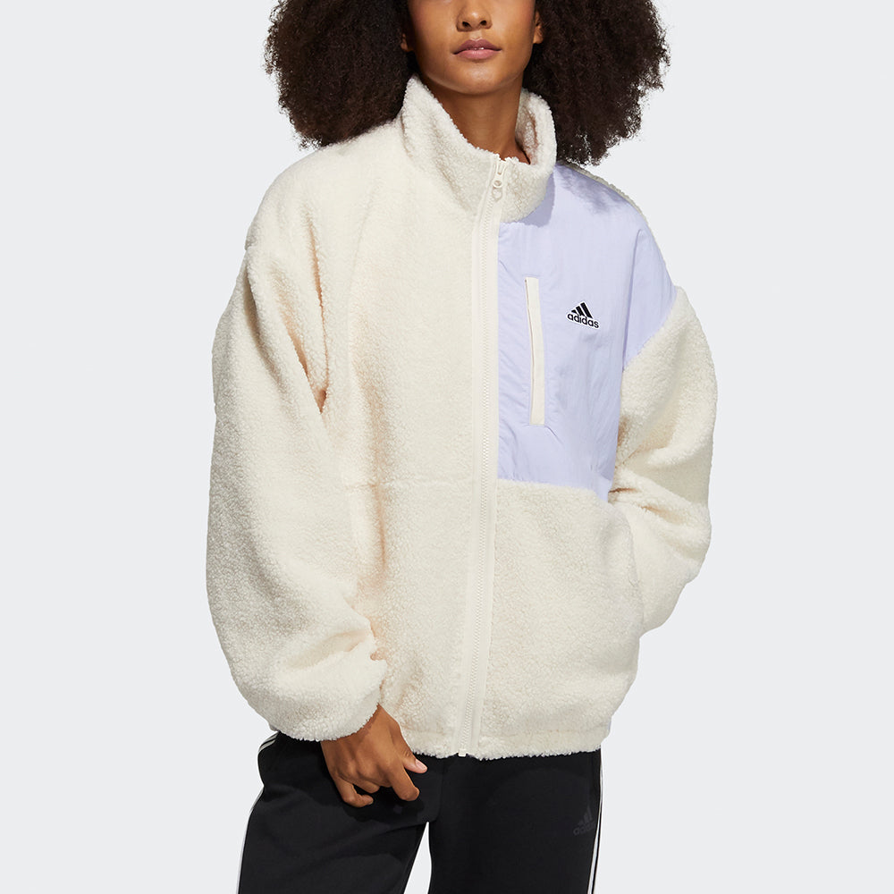 (WMNS) adidas W Boa Jacket Athleisure Casual Sports Stand Collar Creamy White HD0363