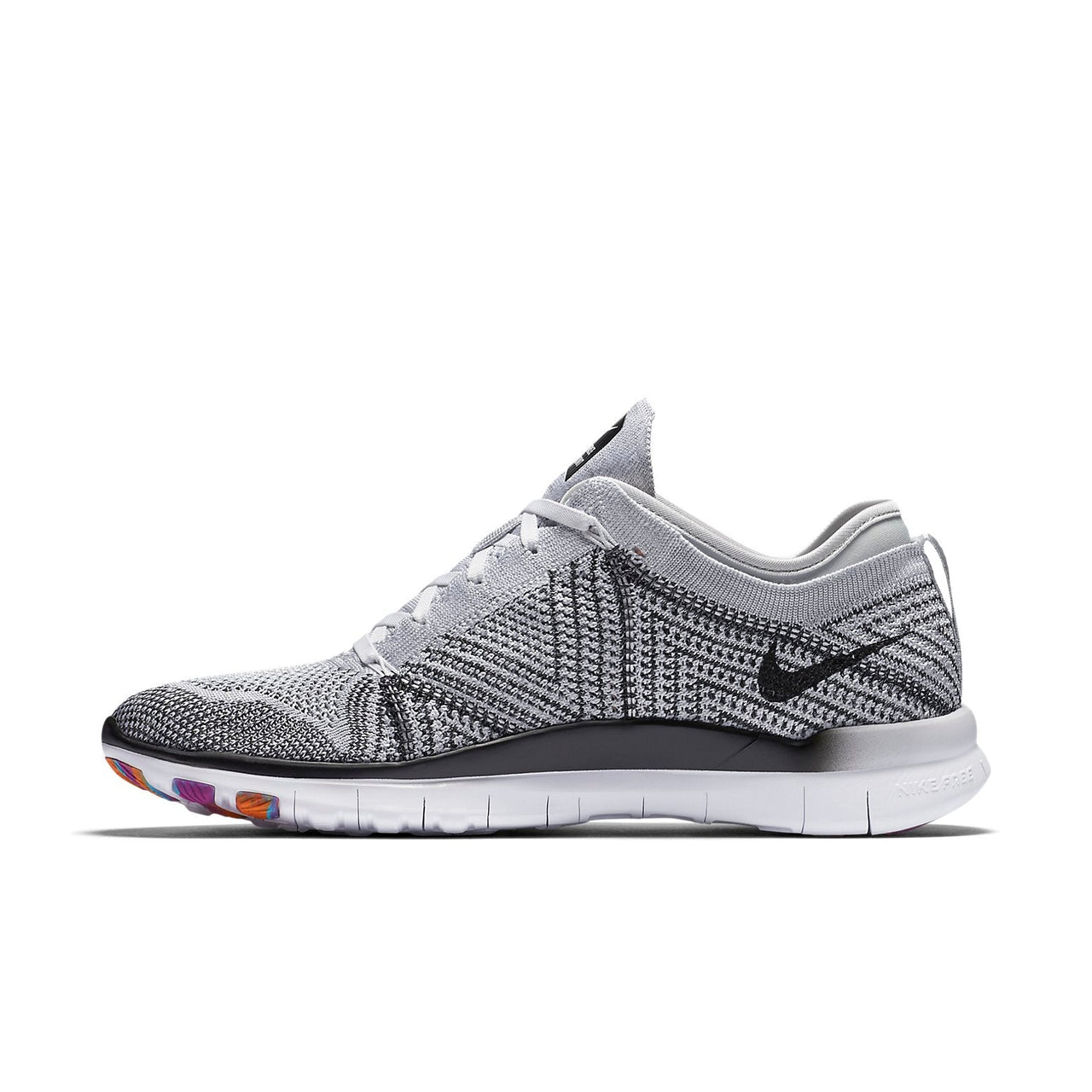 (WMNS) Nike Free TR Trainer Flyknit Low-Top Running Shoes Black/White/Gray 718785-100