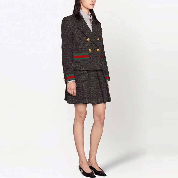 (WMNS) Gucci Melange Tweed Skirt 'Grey' 681234-ZAHVT-1094