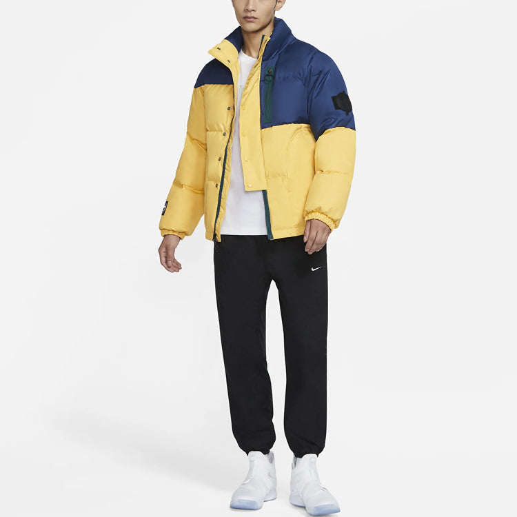 Nike Premium Stay Warm Colorblock Woven Casual Stand Collar Yellow CK6779-761