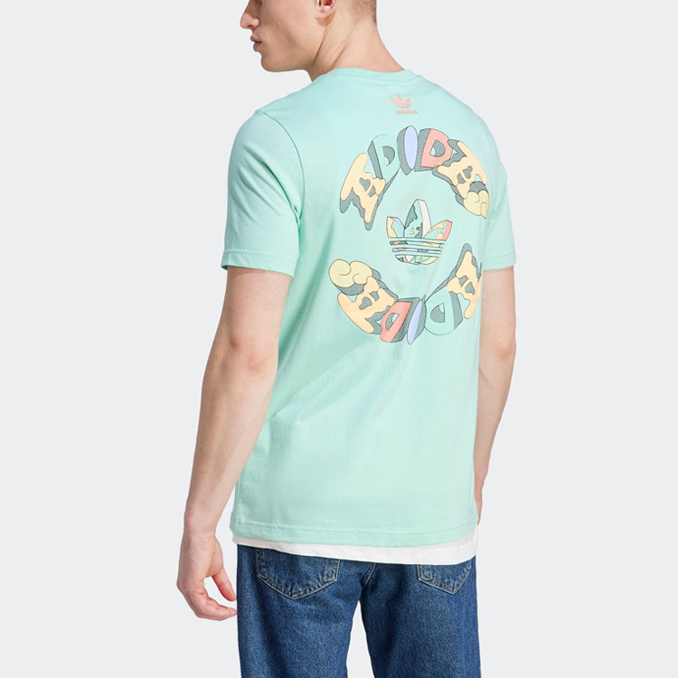 adidas originals Enjoy Summer Front/Back Graphic Tee 'Easy Green' IT8180