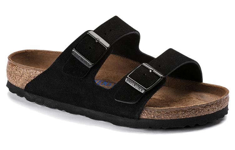 Birkenstock Arizona Soft Footbed Suede Leather 'Black' 0951321