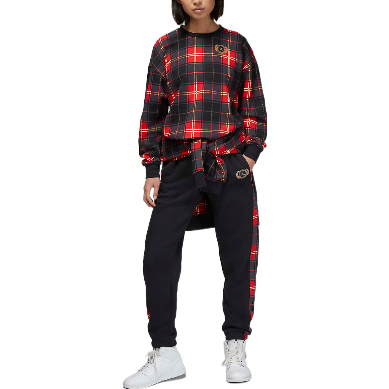 (WMNS) Air Jordan Brooklyn Fleece Crew 'Red' DV1997-612
