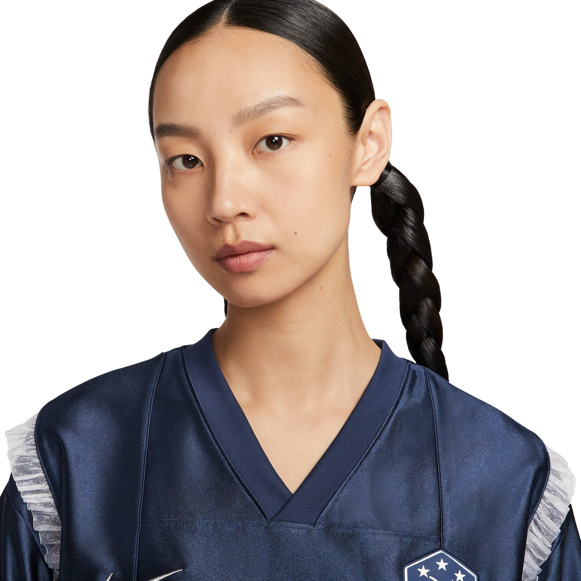 (WMNS) Nike Short Patterned Knit Jersey Relaxed Fit 'Midnight Blue' II1939-410