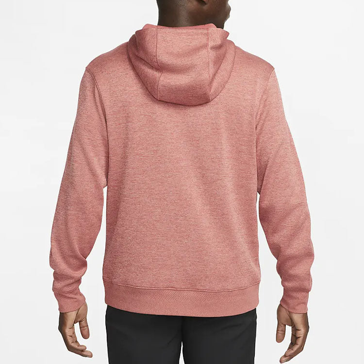 Nike Solid Color Half Zipper Design Hooded Long Sleeves Hoodie Men's Pink DN1906-691