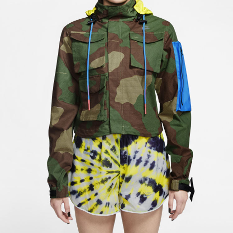 (WMNS) Nike x Off-White NRG Jacket 'Green Camouflage' CK5623-385
