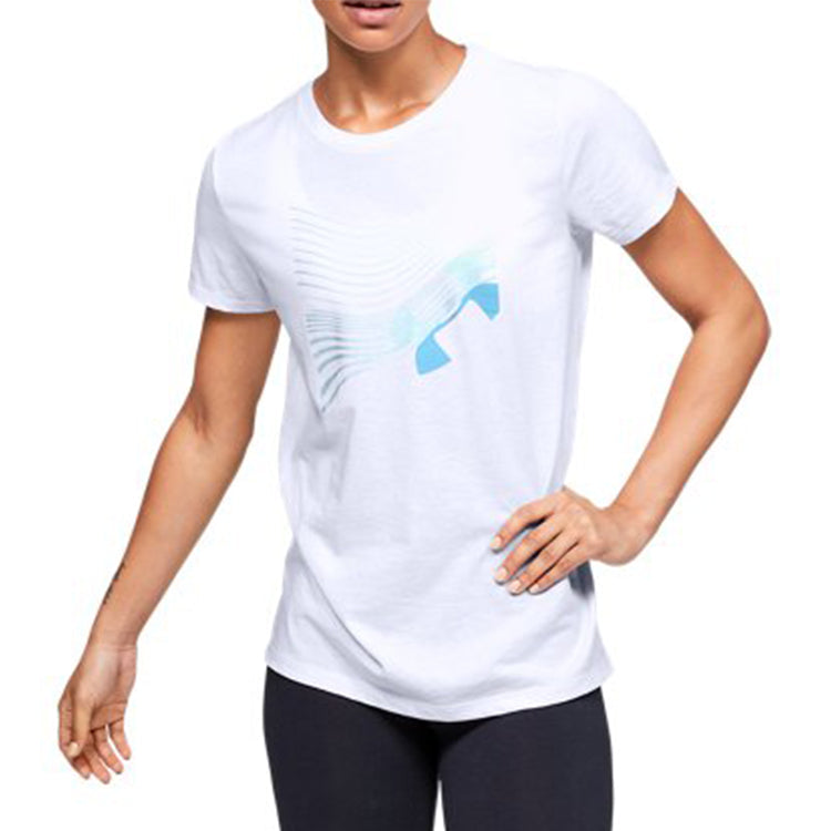 (WMNS) Under Armour Branded Training Sports Short Sleeve White 1355647-100