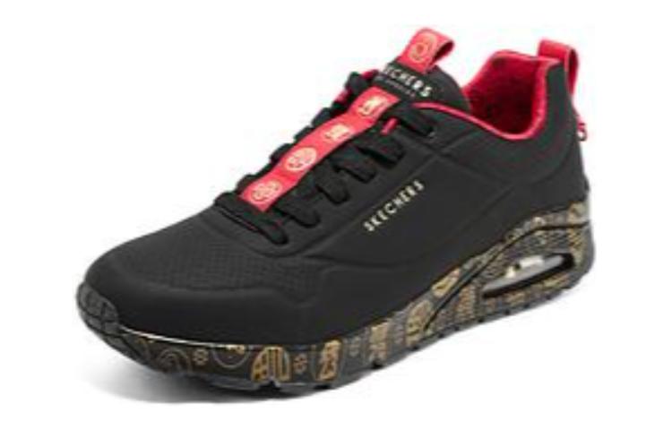 Skechers Year of the Rabbit Uno Celebrat-Airy Athletic Sneakers 'Black Red' 894185-BKRD