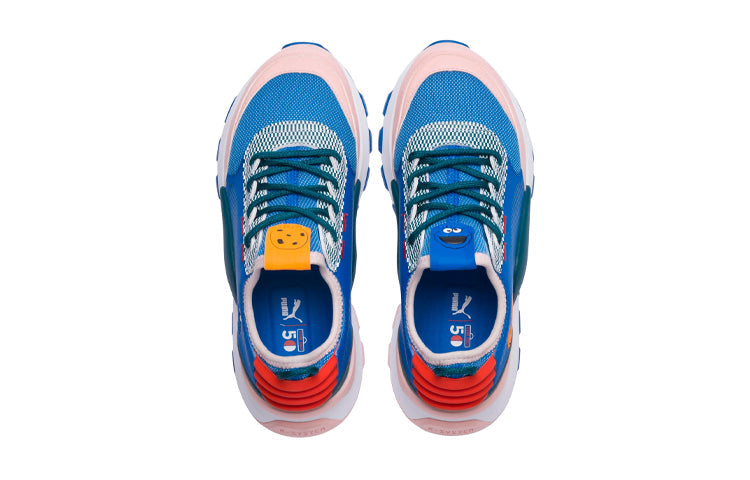 (GS) PUMA Sesame Str 50 RS-0 Jr Running Shoes Blue/Pink/White 369042-01