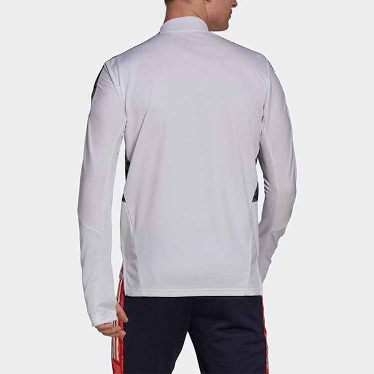 adidas Logo Stripe Colorblock Printing Slim Fit Jacket White GS6927
