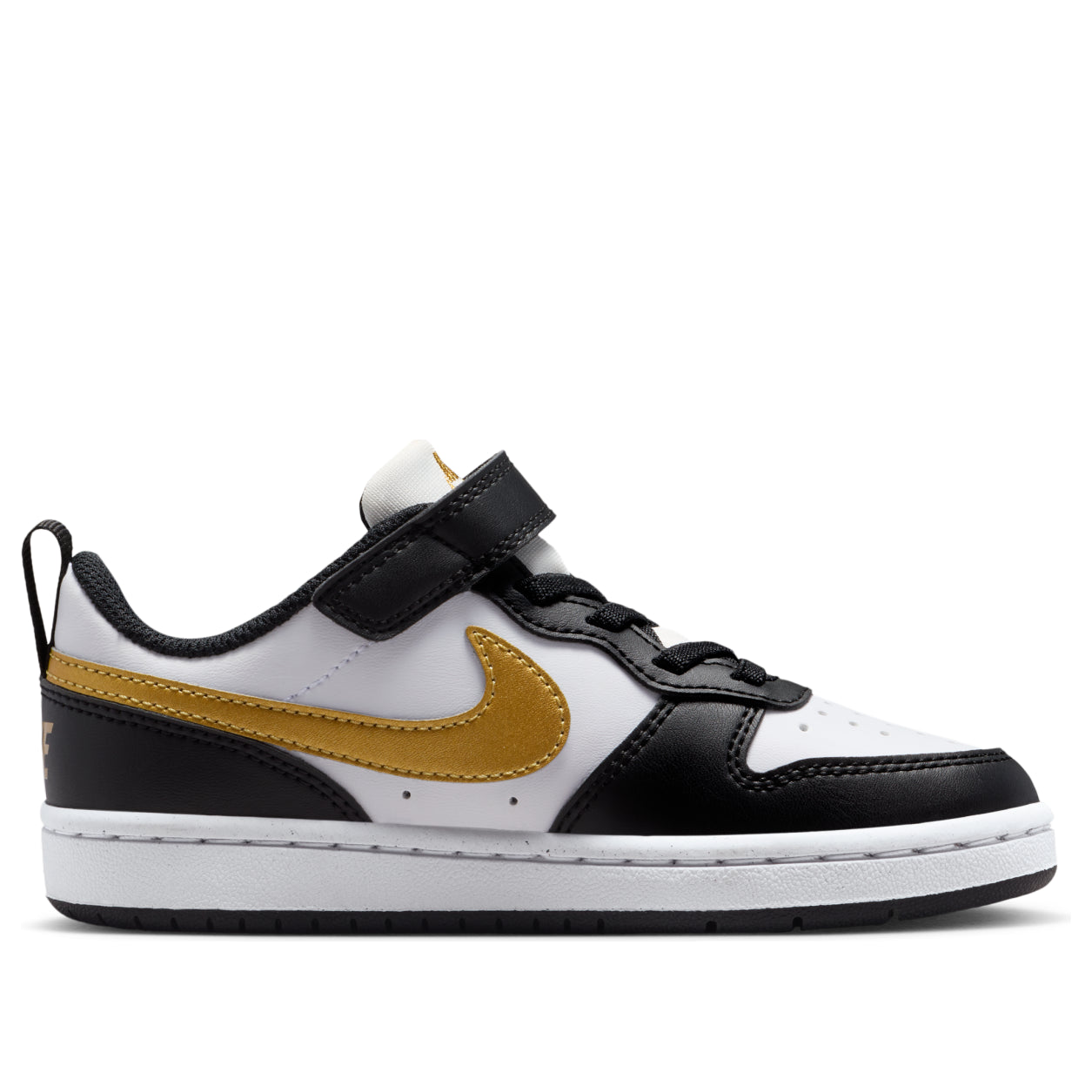 (PS) Nike Court Borough Low Recraft 'Black White Metallic Gold' DV5457-008