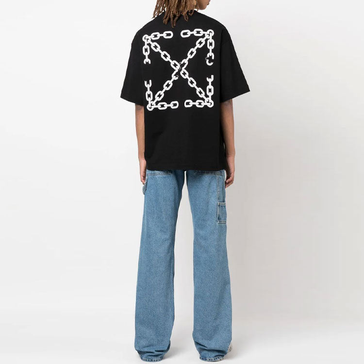Off-White Chain Arrow T-Shirt 'Black' OMAA120F22JER0051001