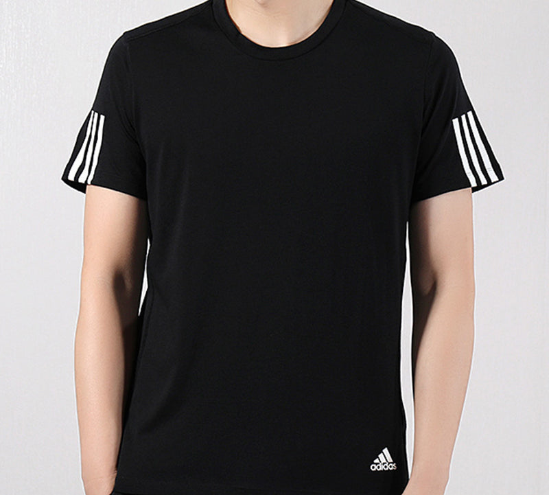adidas Run It Tee Soft Sports Round Neck Short Sleeve Black DZ2487