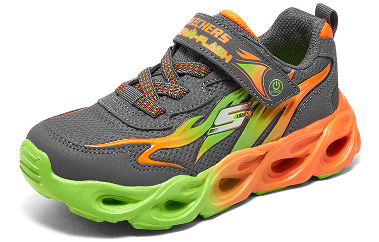 (GS) Skechers Thermo-Flash 'Grey Green Orange' 400103L-CCOR