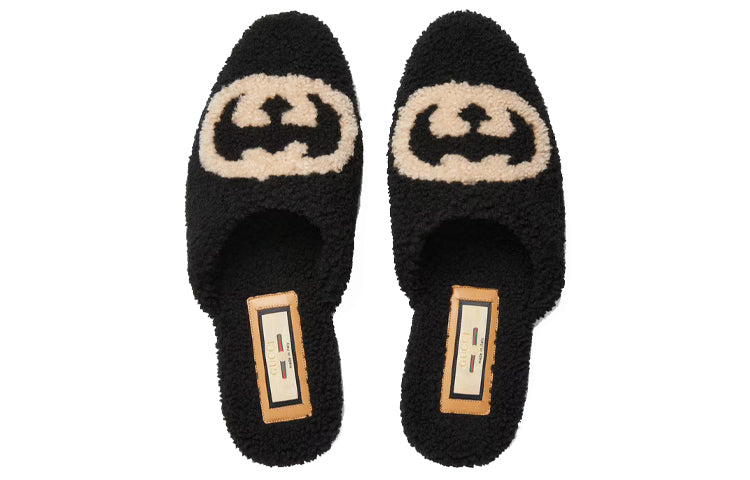 Gucci Slippers Interlocking G 'Black' 658797-D0L00-1046