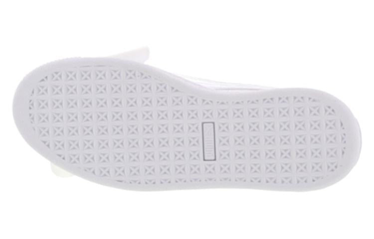 PUMA Basket Heart Patent Junior White Lace Up 'White Pink' 364817-02