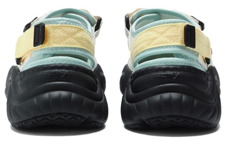 (WMNS) FILA FUSION Conch Sandals 'White Green Black' T12W321401FSH
