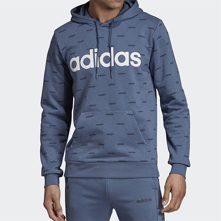 adidas Breathable Casual Sports Hooded SweaterMen Blue EI6276